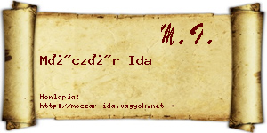 Móczár Ida névjegykártya