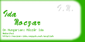 ida moczar business card